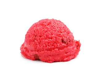 One scoop of delicious ice cream isolated on white