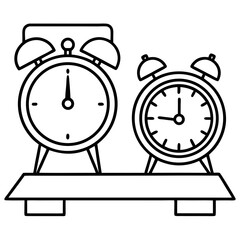 alarm clock vector art illustration