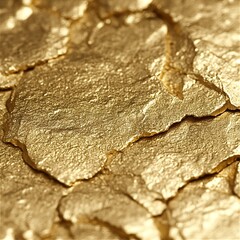 Gold cracked surface texture.  Close-up view of a golden, textured surface with deep cracks