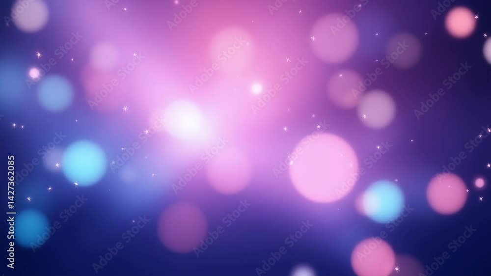 Poster golden bokeh lights floating and shimmering on a dark gray background