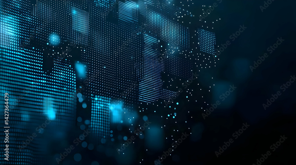Poster abstract digital design pattern dark background