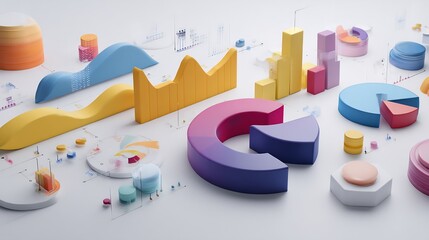 Dynamic 3D business shapes data inspired designs representing agile methodology performance metrics and corporate growth Perfect for consulting firms analytics companies and corporate presentations