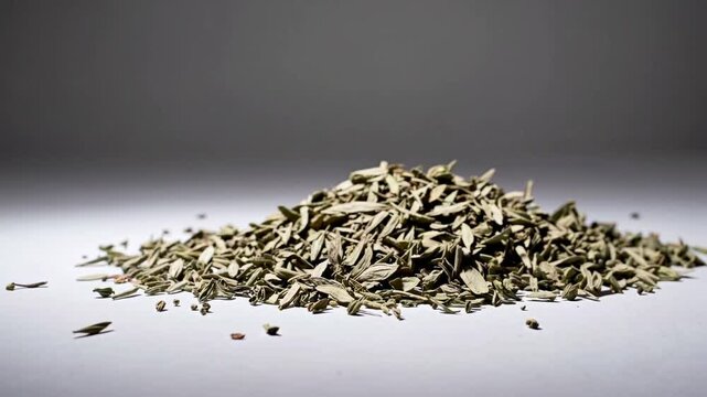 close up of a pile of dried herbs

