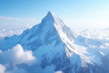 Obraz premium Snowy Mountain Panorama