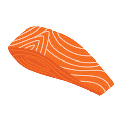 raw salmon fillet, Illustration of a Salmon Fillet
