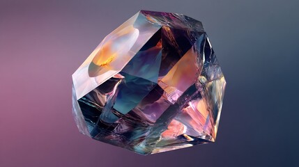 Elegant abstract crystal geometry radiant lighting and shimmer effects ideal for gemstone inspired branding high fashion and jewelry visuals