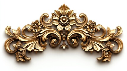 Intricate golden baroque ornamental design evoking classic elegance and luxury