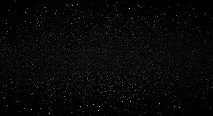 Sparkling Particles Floating in a Dark Void Creating a Starry Effect