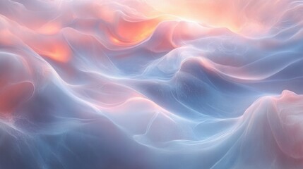 Fototapeta premium Pastel cloudscape sunset, digital art, dreamy background, website design