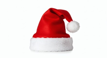 Santa claus hat isolated on white background