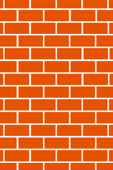 Red brick wall background. shape wall pattern cover template. Elements in playful colour. For social media stories, branding, flyer, packaging. Vector illustration background