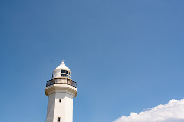 千葉県にある青空と白い灯台