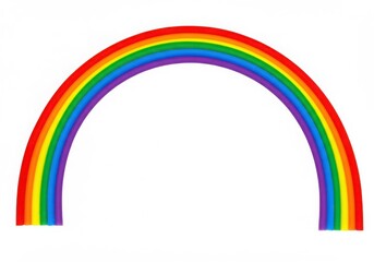 Colorful rainbow arc illustration on white background