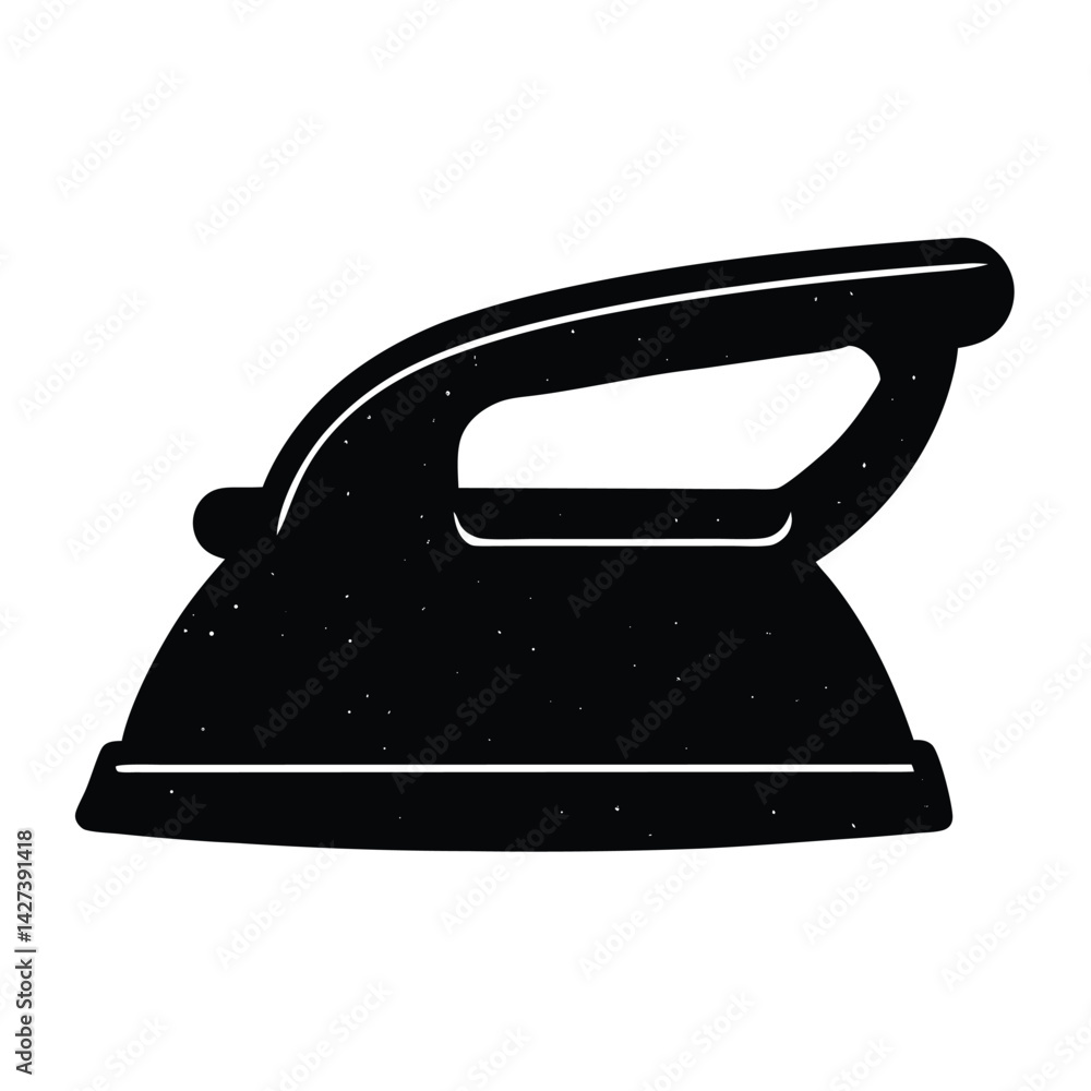 Poster isolated black vector tailer element iron with white background