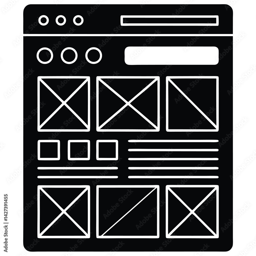 Aufkleber isolated black vector tailer element interfacing with white background