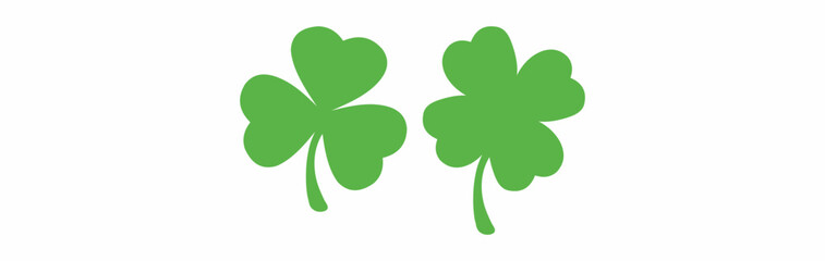 Fototapeta premium Shamrock vector icon. leaf clover flat vector icon. Vector EPS.