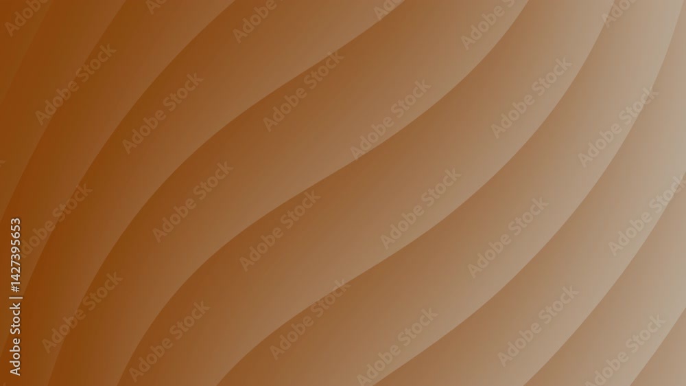 Poster a smooth, abstract design featuring flowing, wavy lines in warm brown shades, creating a serene and 