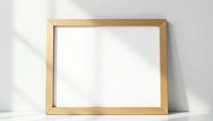 Empty frame with natural light shadow effect.