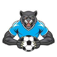 panther football mascot vector illustration design
