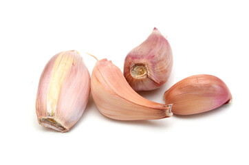 Garlic. Group isolated on white background.