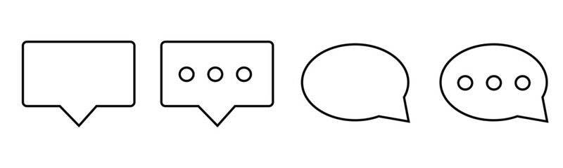 chatting icon, simple text cloud icon.