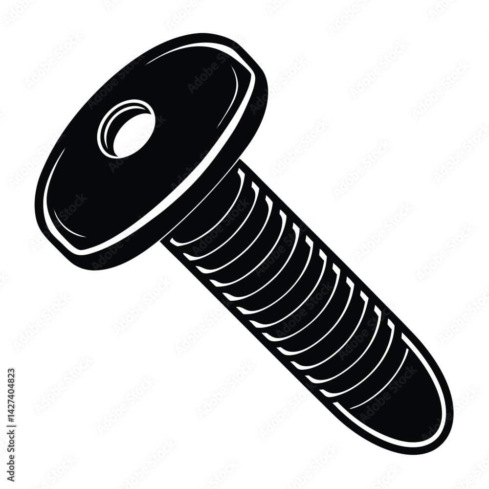 Poster isolated black vector tailer element snap fastener with white background