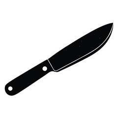 Isolated Black vector Tailer Element tailor s knife  With White Background