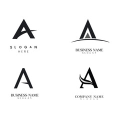 A Letter Logo design template 