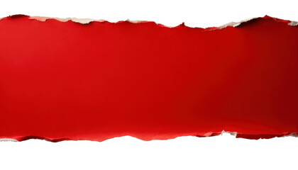Torn red paper with shadow. Isolated