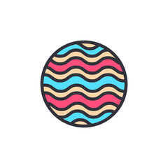 Planet colored icons, minimalist vector illustration ,simple transparent graphic element .Isolated on white background