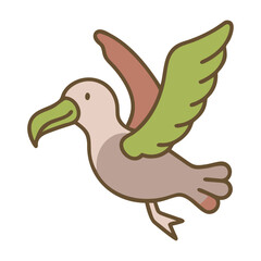 A flying albatross whole design