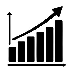 business graph with arrow icon