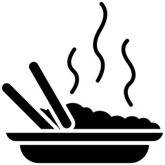 Obraz premium Meal glyph icon