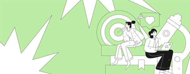 Education and learning people flat vector concept hand drawn illustration
