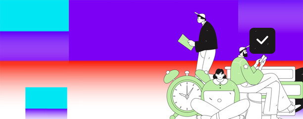 Education and learning people flat vector concept hand drawn illustration
