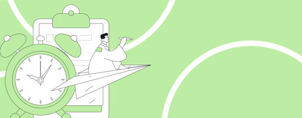 Education and learning people flat vector concept hand drawn illustration
