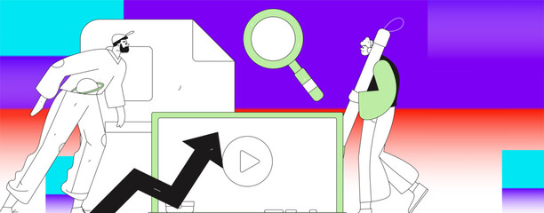 Education and learning people flat vector concept hand drawn illustration
