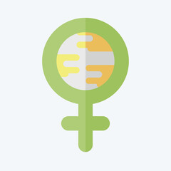 Icon Female. related to World Peace symbol. flat style. design editable