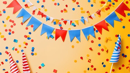 Flag Day Trendy Background: Where Flags Meet the Trend, Igniting the Spark of Classic Symbols and Avant - Garde Fashion