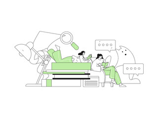 Education and learning people flat vector concept hand drawn illustration
