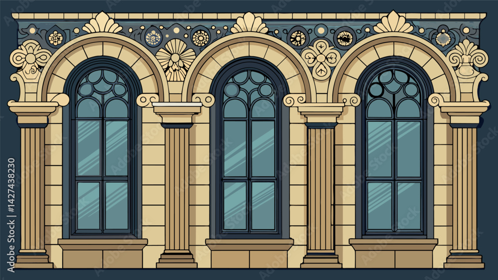 Poster the windows on each floor are framed by intricately carved stone trim highlighting the precision and