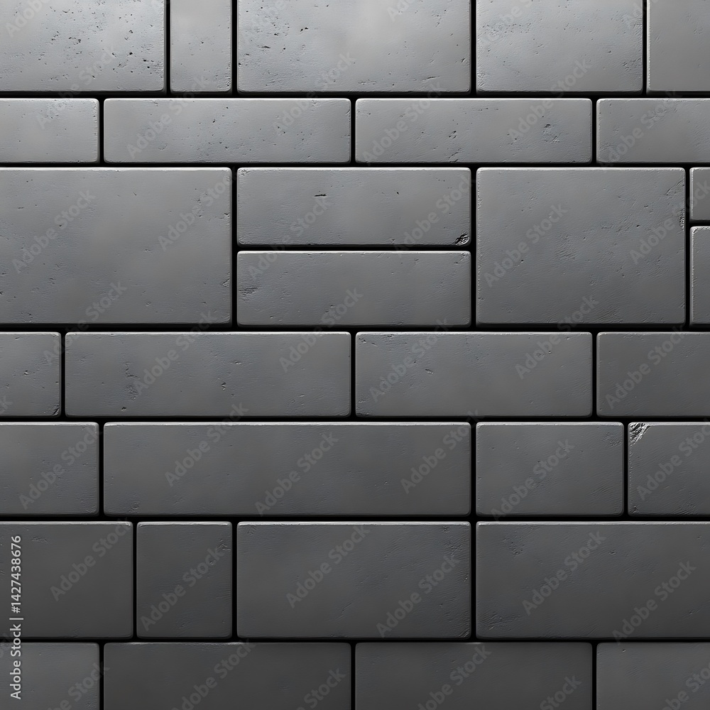 Poster gray stone wall pattern. rows of rectangular blocks create a uniform, textured surface. slight varia