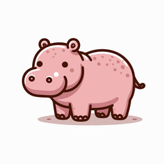 Obraz premium hippopotamus vector illustration