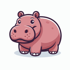 Obraz premium hippopotamus vector illustration