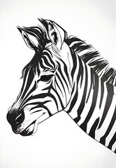 zebra head vector illustration