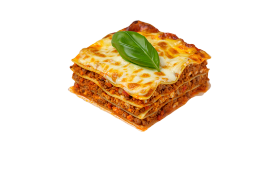 lasagna on transparent background