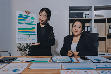 Business analyze,Close up Business people meeting to discuss the situation on the market. Business...