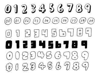 手書き文字　数字　ハンドレタリング　フォント