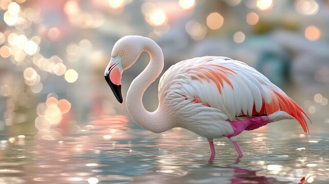 Soft pink birds closeup wildlife nature photography - Powered by Adobe