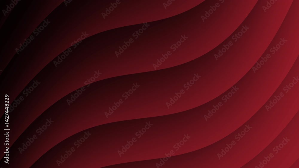 Aufkleber a smooth, wavy gradient pattern in deep red tones creates a visually striking abstract design.